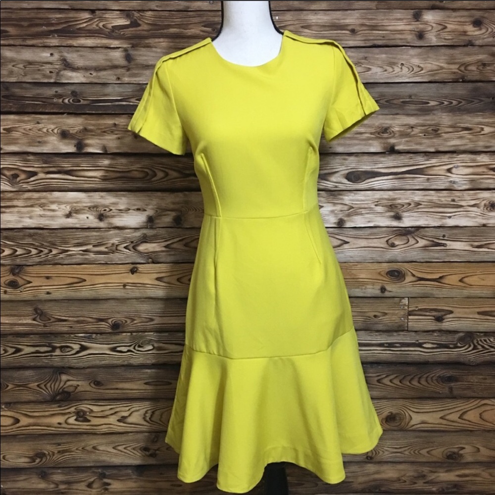 NWT Banana Republic Spring Yellow Flounce Dress